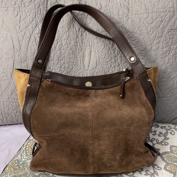 🍂Tignanello 2-toned Suede Hobo 🍂 - Picture 2 of 10